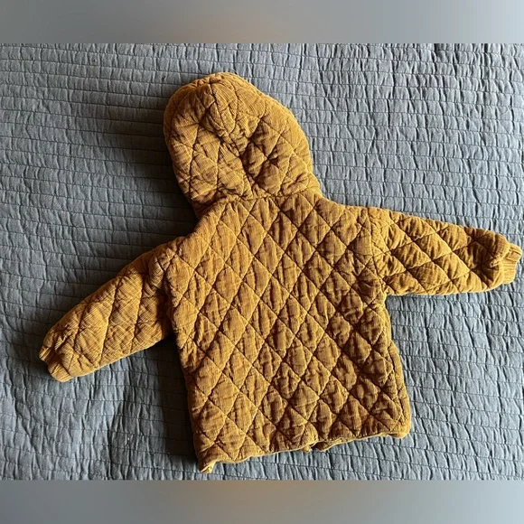 Pehr Quilted Corduroy Zip Up Coat Size 2-3 - Picture 3 of 3